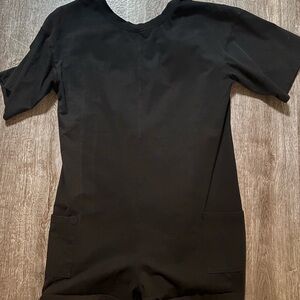 Black Short Sleeve Jumpsuit/romper